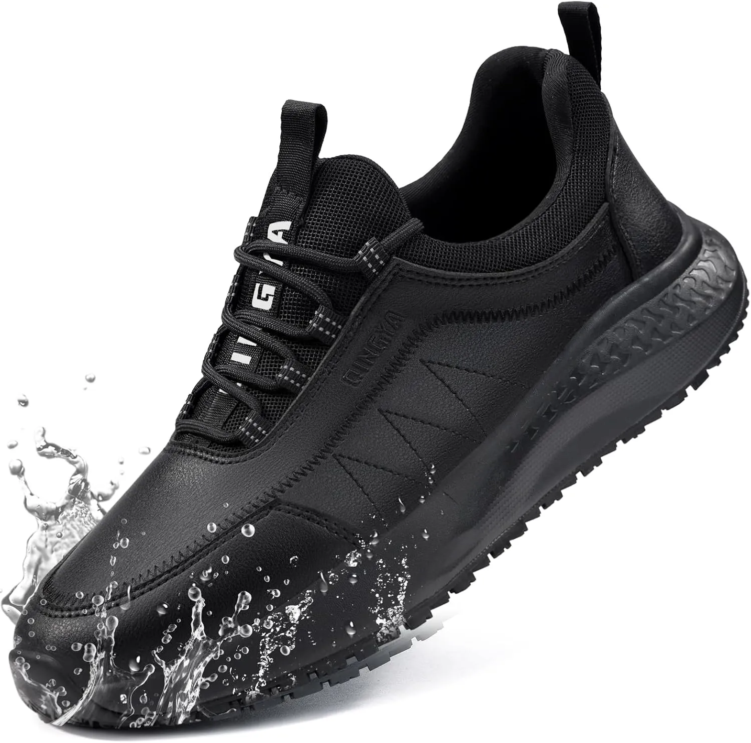 Non Slip Work Shoes for Men Women Breathable Mens Work Shoes Lightweight Water Resistant Walking Sneakers Chef Kitchen Slip Resistant Comfortable Restaurant Food Service Sneakers Casual
