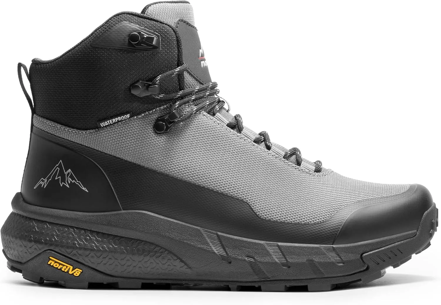 NORTIV 8 Men's Mid Waterproof Hiking Boots Outdoor Lightweight Breathable Trekking Camping Mountaineering Shoes HydroTrek