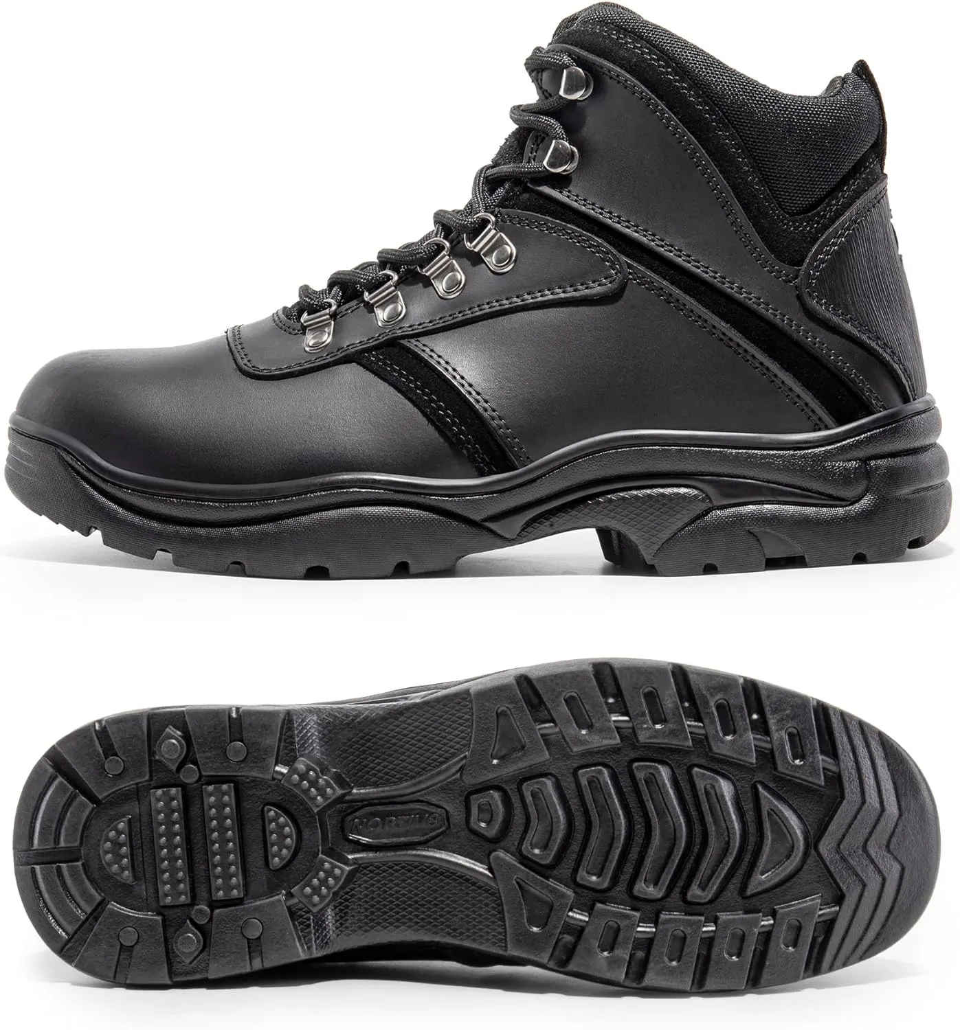 NORTIV 8 Men's Waterproof Work Boots Outdoor Hiking Mountaineering Trekking Leather Shoes