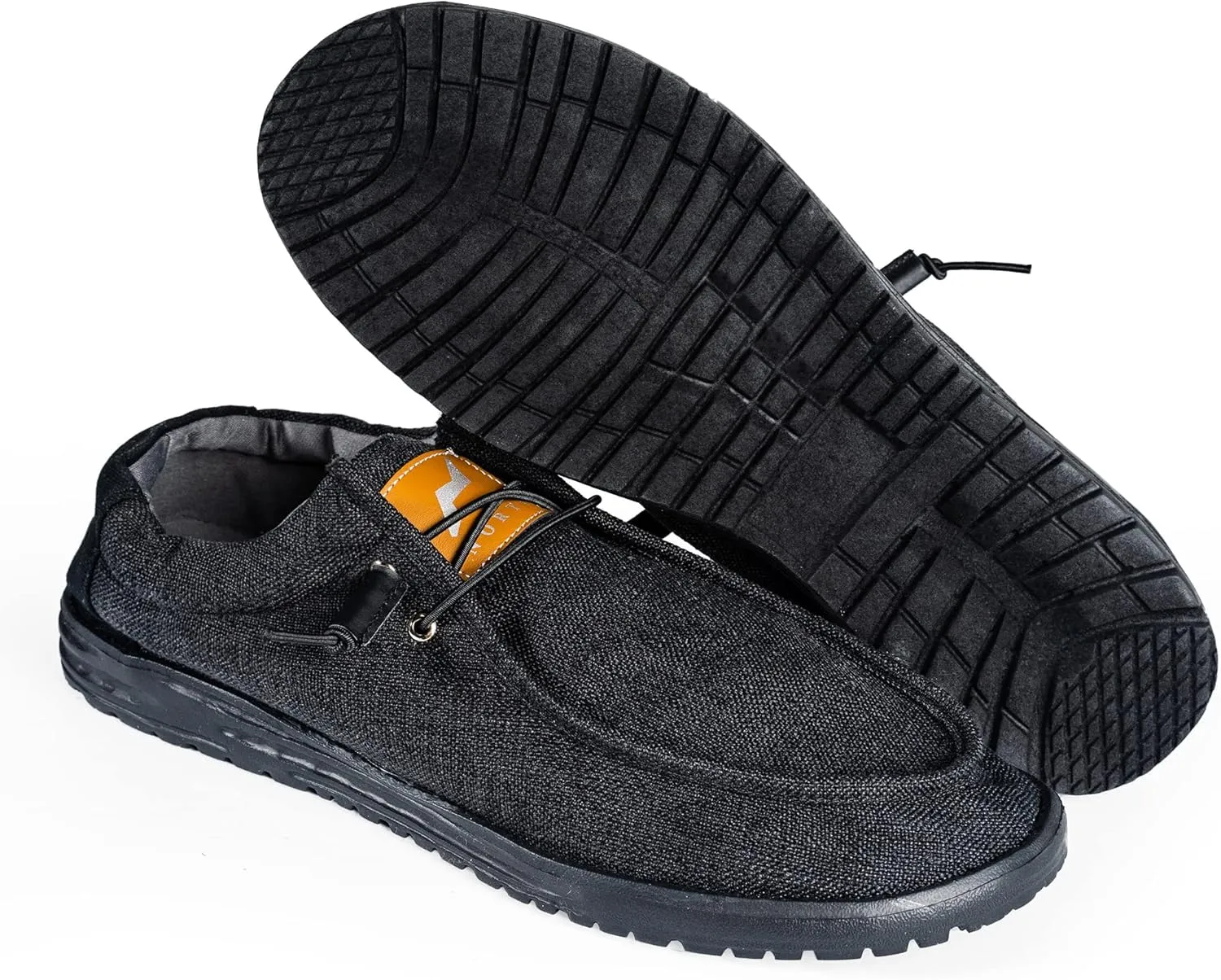 NORTY Men's Grey Low Ankle Chukka Loafers - Casual Shoes for Men - Elastic Lace-Up Loafers
