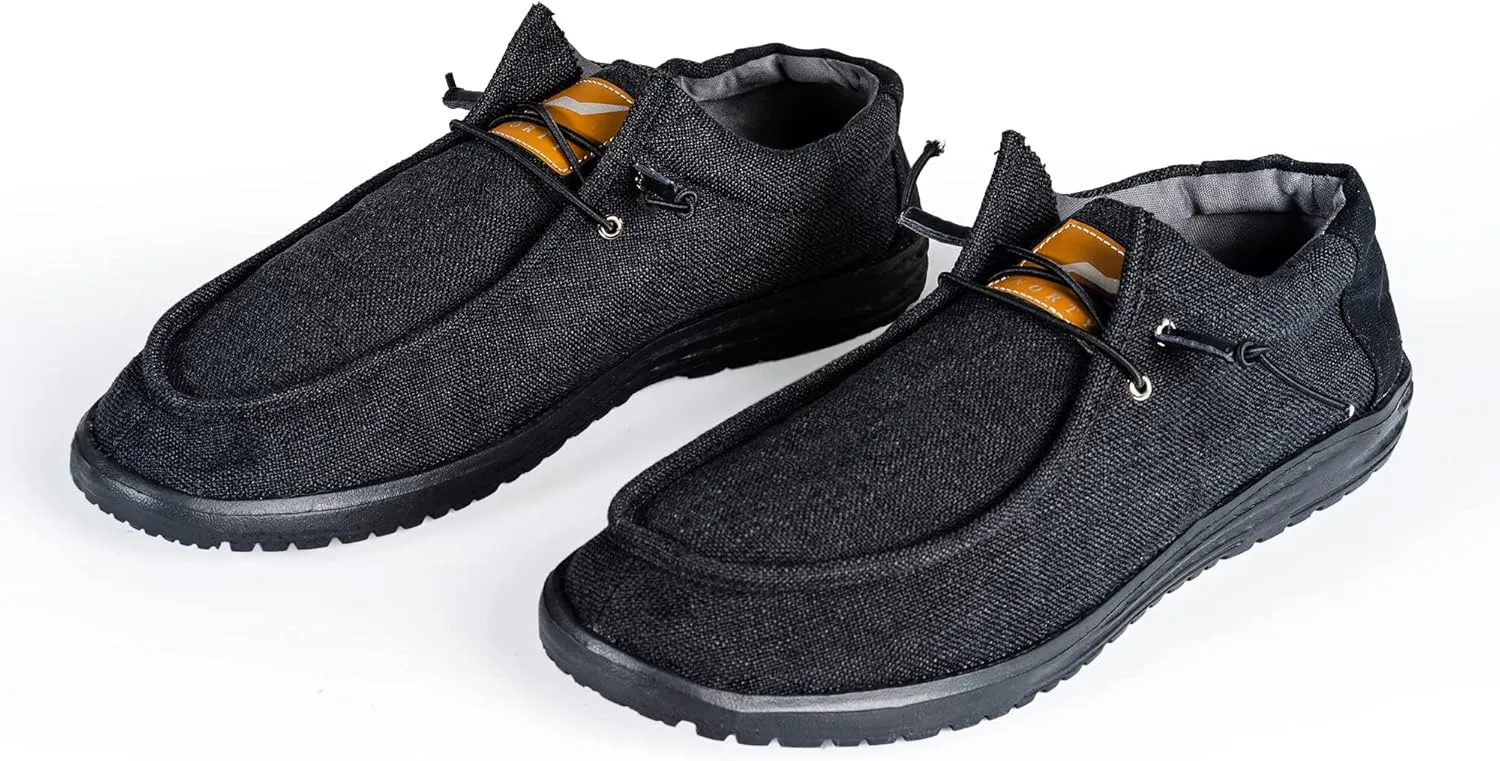 NORTY Men's Grey Low Ankle Chukka Loafers - Casual Shoes for Men - Elastic Lace-Up Loafers