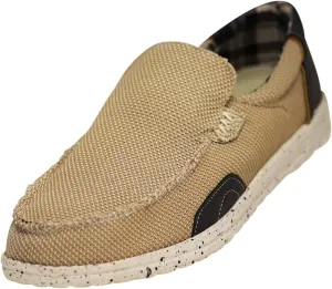 NORTY Men's Grey Low Ankle Chukka Loafers - Casual Shoes for Men - Elastic Lace-Up Loafers