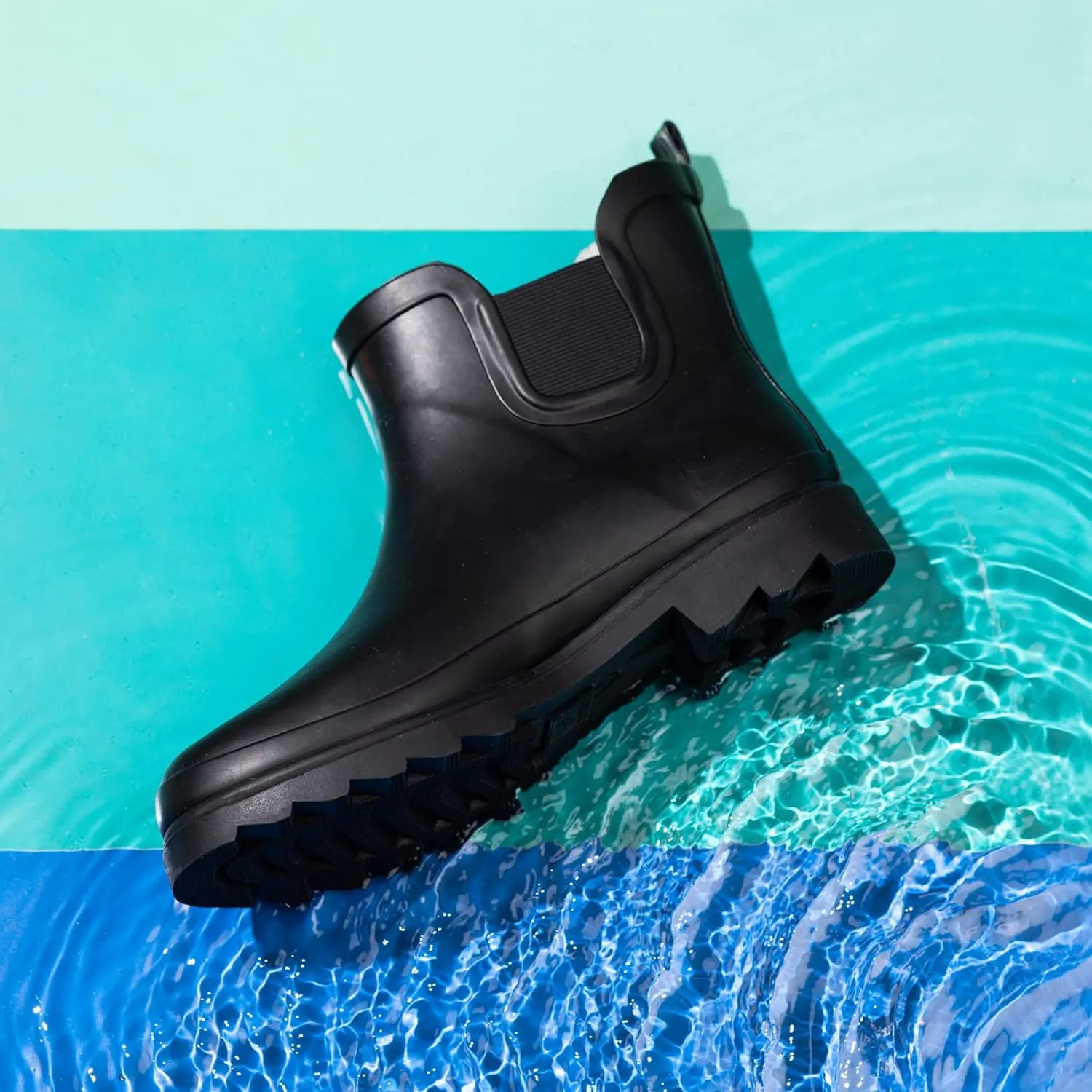 NORTY - Womens Ankle Rain Boots - Ladies Waterproof Winter Spring Garden Boot runs ½ size large