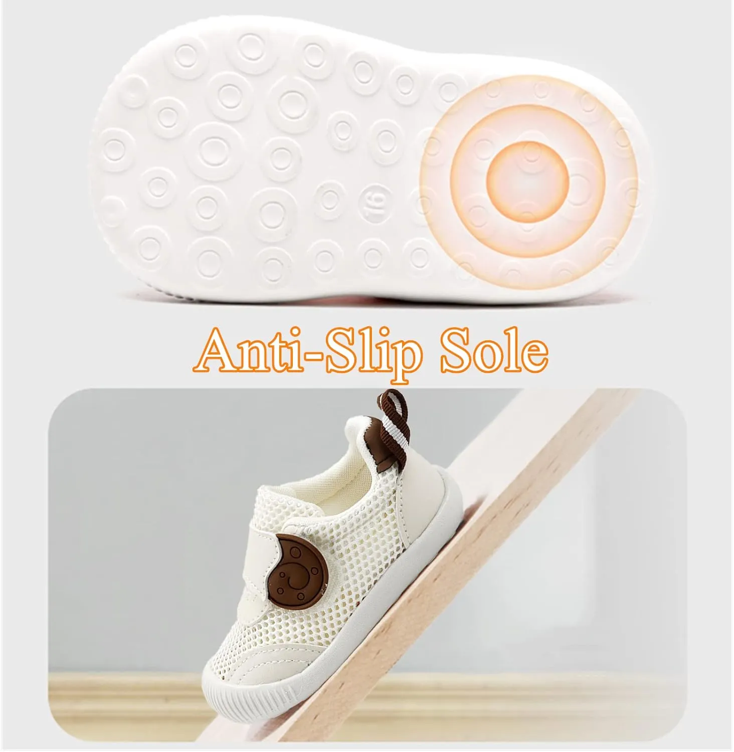 OAISNIT Baby Boys Girls Sneakers Anti Slip Lightweight Soft Toddler First Walkers for Walking Running