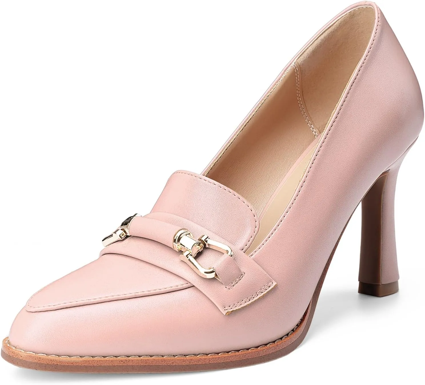 Oh Mispares Women’s Stiletto High Heel Pumps Pointed Toe Slip-on Loafers Shoes for Office Work Casual Daily Life Party 3.5 Inches Heels