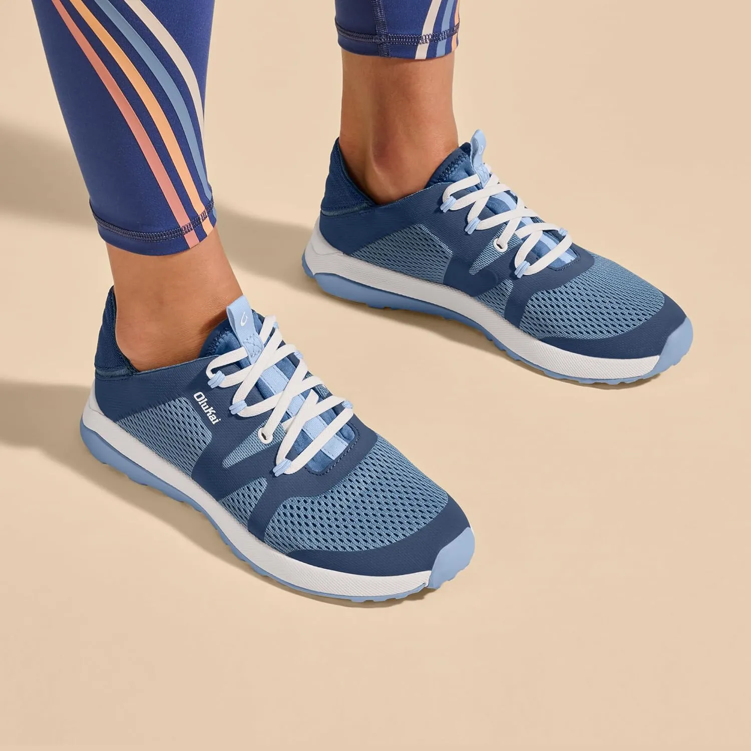OLUKAI Huia Women's Athletic Sneakers, Lightweight & Breathable Mesh, Comfort Fit & Wet Grip Rubber Soles, Durable & Supportive