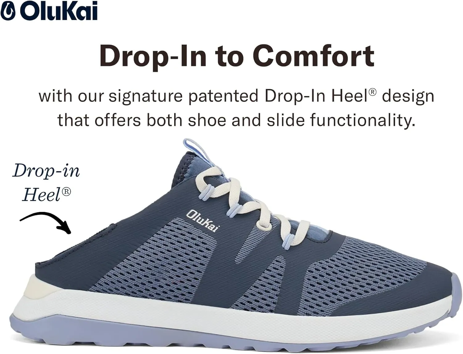 OLUKAI Huia Women's Athletic Sneakers, Lightweight & Breathable Mesh, Comfort Fit & Wet Grip Rubber Soles, Durable & Supportive