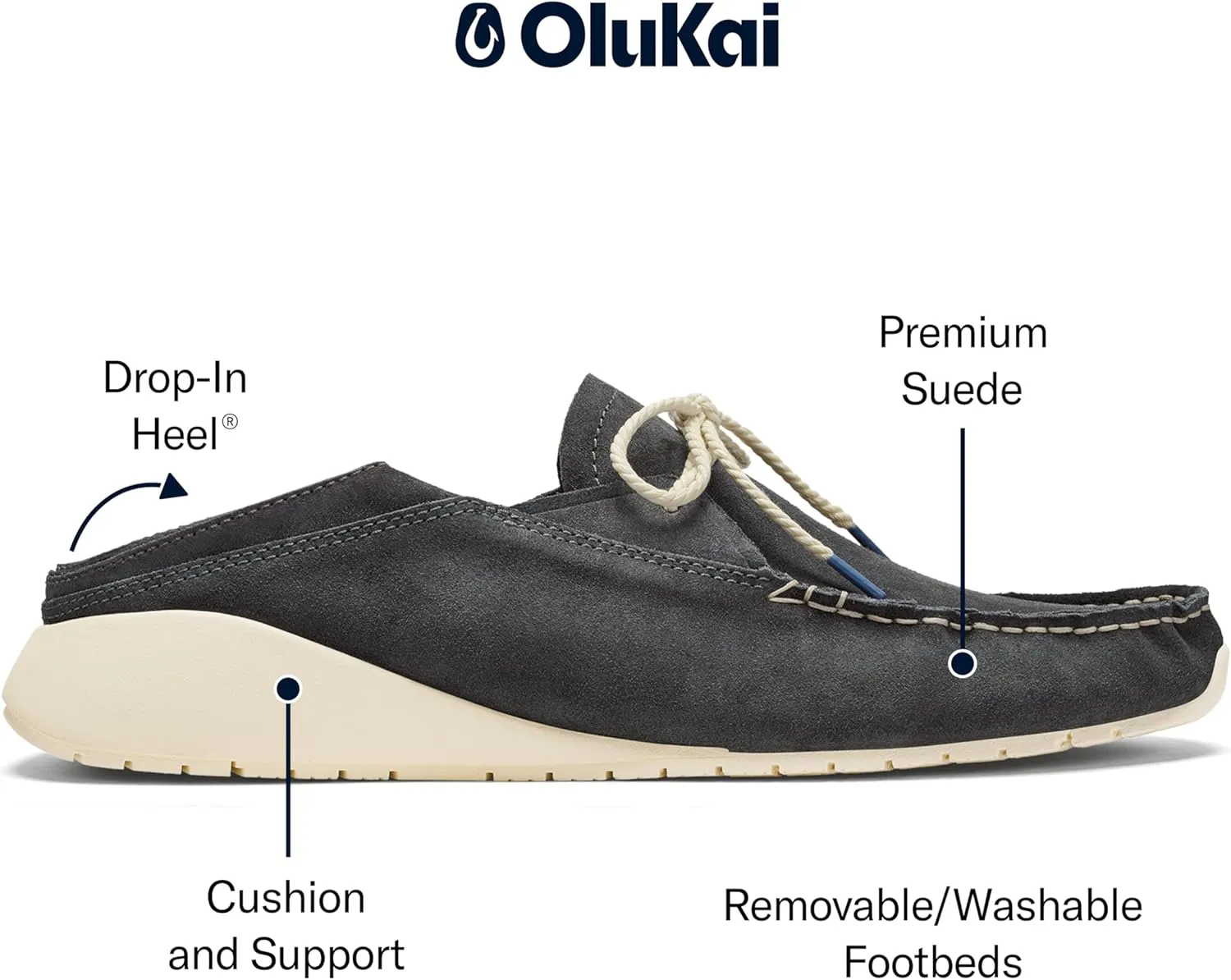 OLUKAI Ka'a Driver Men's Loafers, Italian Suede Shoes, Premium Material & Contemporary Look, Comfortable Fit & All-Day Support