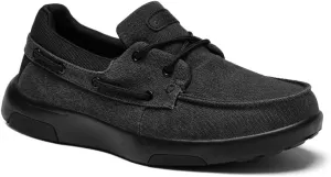 OrthoComfoot Men's Orthopedic Slip-On Loafers Walking Shoes: Casual Canvas Plantar Fasciitis Loafers with Arch Support, Comfortable Orthotic Shoes for Foot and Heel Pain Relief