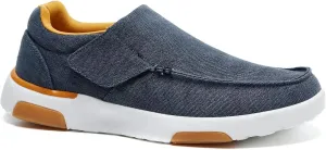OrthoComfoot Men's Orthopedic Slip-On Loafers Walking Shoes: Comfortable Arch Support Plantar Fasciitis Hook and Loop Shoes, Casual Orthotic Work Loafers for Foot and Heel Pain