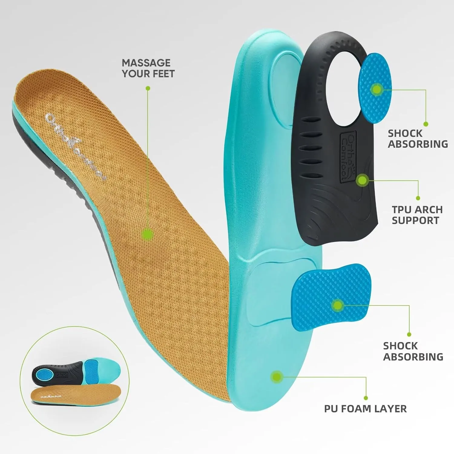 OrthoComfoot Men's Orthopedic Slip-On Loafers Walking Shoes: Comfortable Arch Support Plantar Fasciitis Hook and Loop Shoes, Casual Orthotic Work Loafers for Foot and Heel Pain