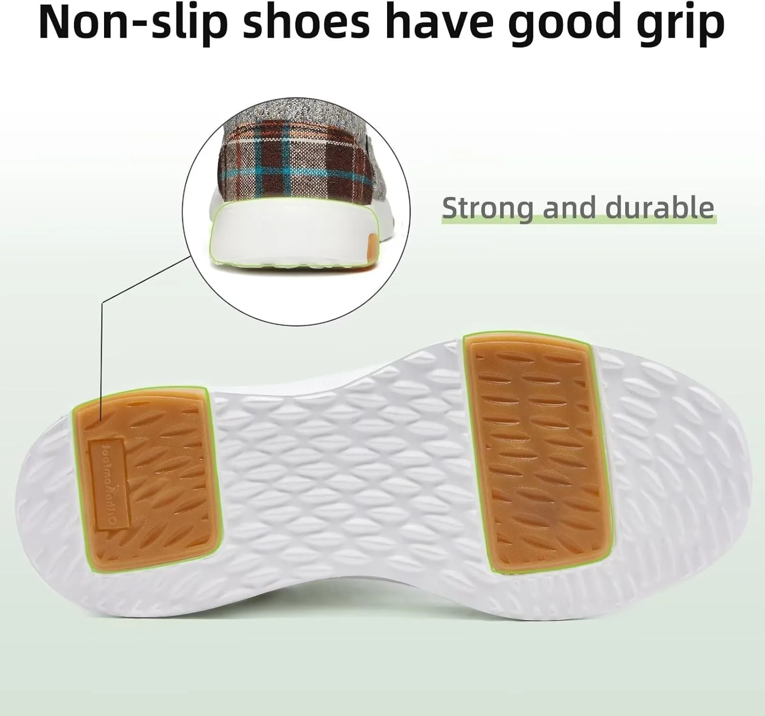 OrthoComfoot Women's Orthopedic Comfortable Walking Shoes, Casual Arch Support Slip-On Shoes for Plantar Fasciitis, Breathable Orthotic Loafers for Foot and Heel Pain Relief