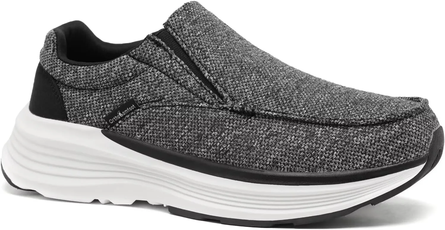 OrthoComfoot Women's Orthopedic Comfortable Walking Shoes, Casual Arch Support Slip-On Shoes for Plantar Fasciitis, Breathable Orthotic Loafers for Foot and Heel Pain Relief