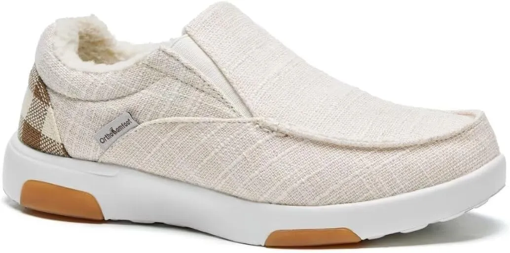 OrthoComfoot Women's Orthopedic Comfortable Walking Shoes, Casual Arch Support Slip-On Shoes for Plantar Fasciitis, Breathable Orthotic Loafers for Foot and Heel Pain Relief
