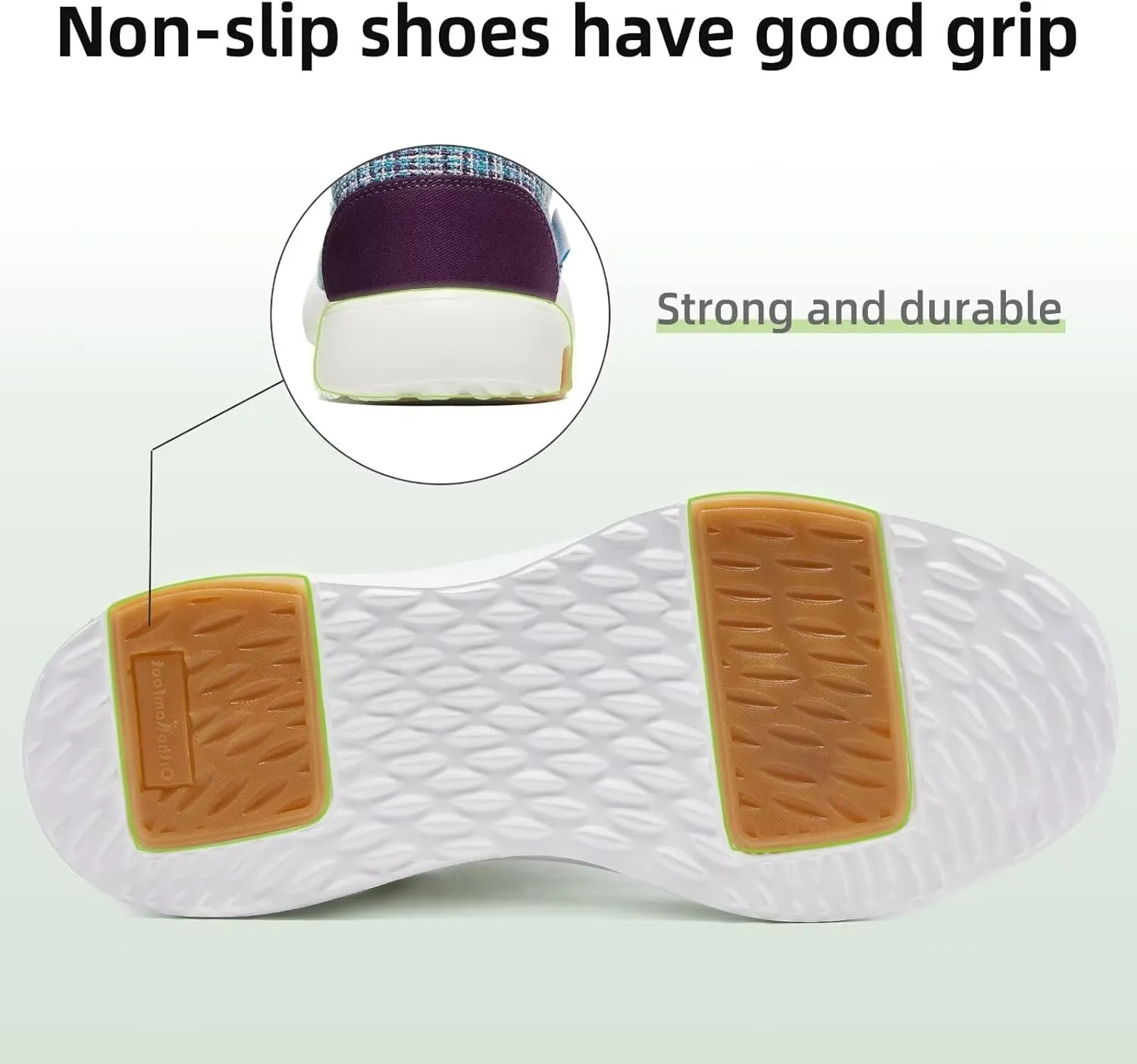 OrthoComfoot Women's Orthopedic Comfortable Walking Shoes, Casual Arch Support Slip-On Shoes for Plantar Fasciitis, Breathable Orthotic Loafers for Foot and Heel Pain Relief