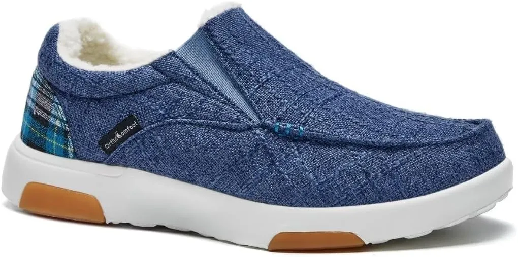 OrthoComfoot Women's Orthopedic Slip-On Loafers Walking Shoes: Comfortable Plantar Fasciitis Loafers with Arch Support for Flat Feet, Casual Orthotic Shoes for Foot and Heel Pain Relief