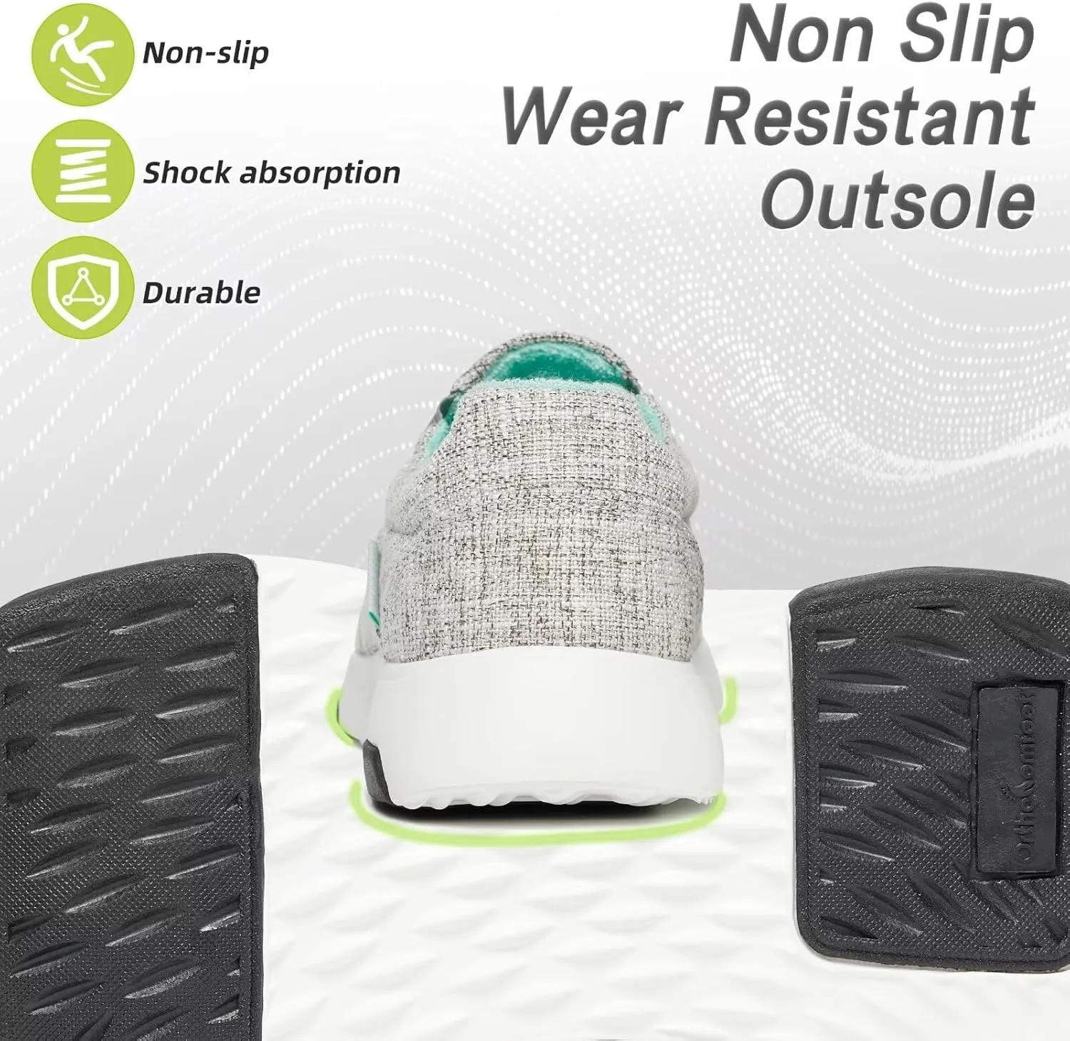 OrthoComfoot Women's Orthopedic Slip-On Loafers Walking Shoes: Comfortable Plantar Fasciitis Loafers with Arch Support for Flat Feet, Casual Orthotic Shoes for Foot and Heel Pain Relief
