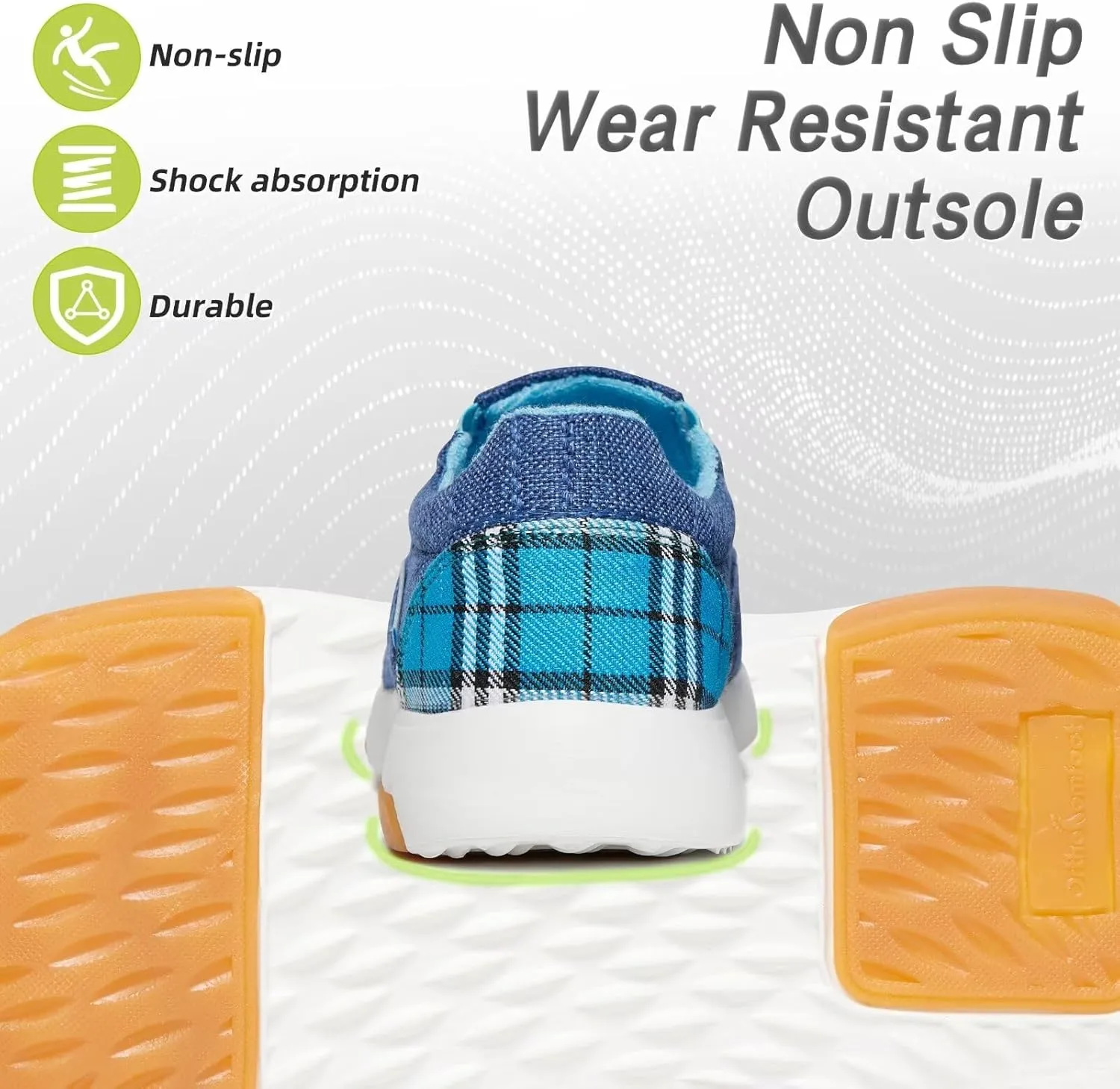 OrthoComfoot Women's Orthopedic Slip-On Loafers Walking Shoes: Comfortable Plantar Fasciitis Loafers with Arch Support for Flat Feet, Casual Orthotic Shoes for Foot and Heel Pain Relief