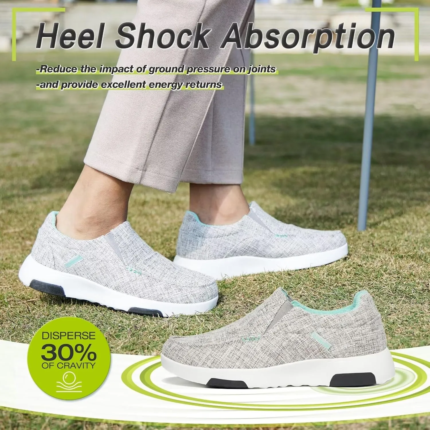 OrthoComfoot Women's Orthopedic Slip-On Loafers Walking Shoes: Comfortable Plantar Fasciitis Loafers with Arch Support for Flat Feet, Casual Orthotic Shoes for Foot and Heel Pain Relief