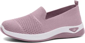 Orthopedic Breathable Slip on Shoes for Women Lightweight Arch Support Sneakers Diabetic Memory Foam Shoes Comfortable Mesh Sandals