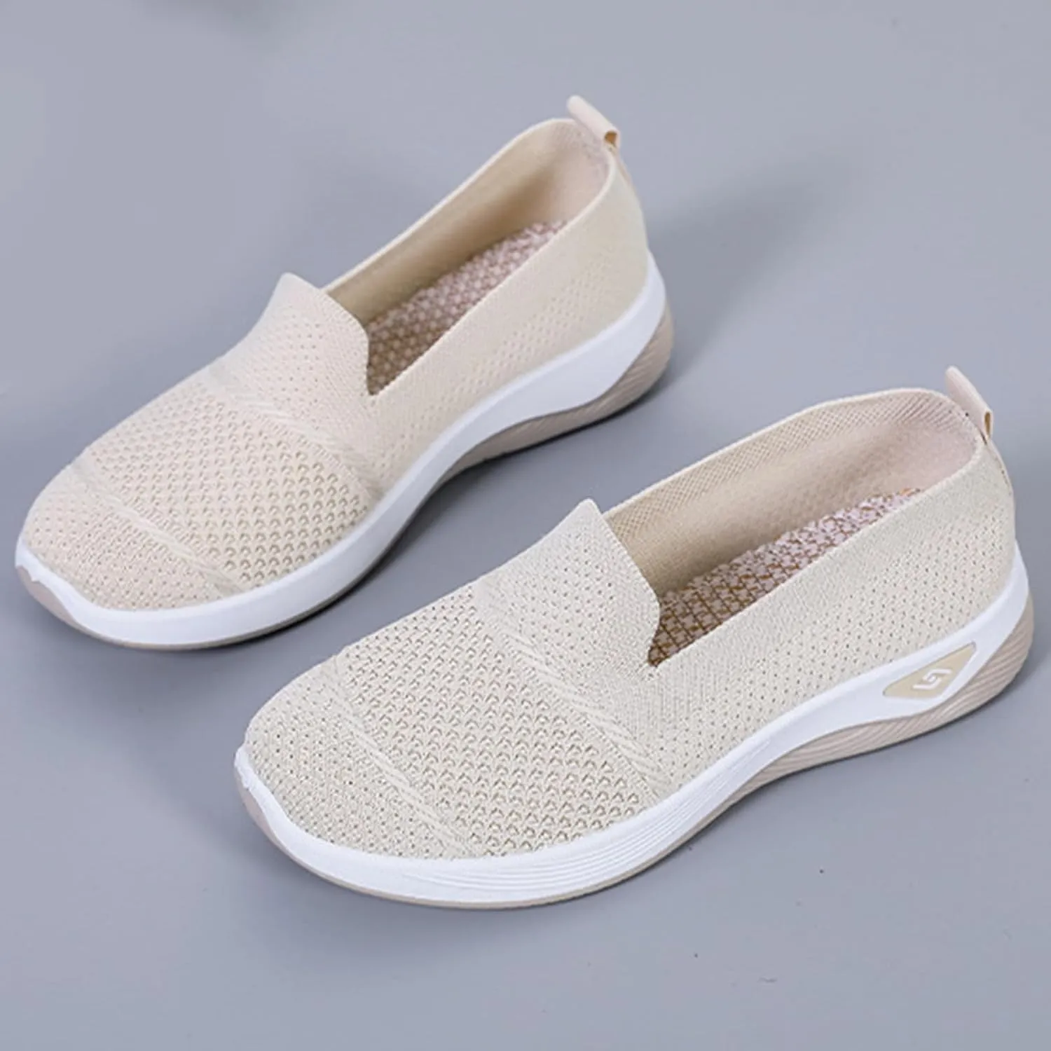 Orthopedic Breathable Slip on Shoes for Women Lightweight Arch Support Sneakers Diabetic Memory Foam Shoes Comfortable Mesh Sandals