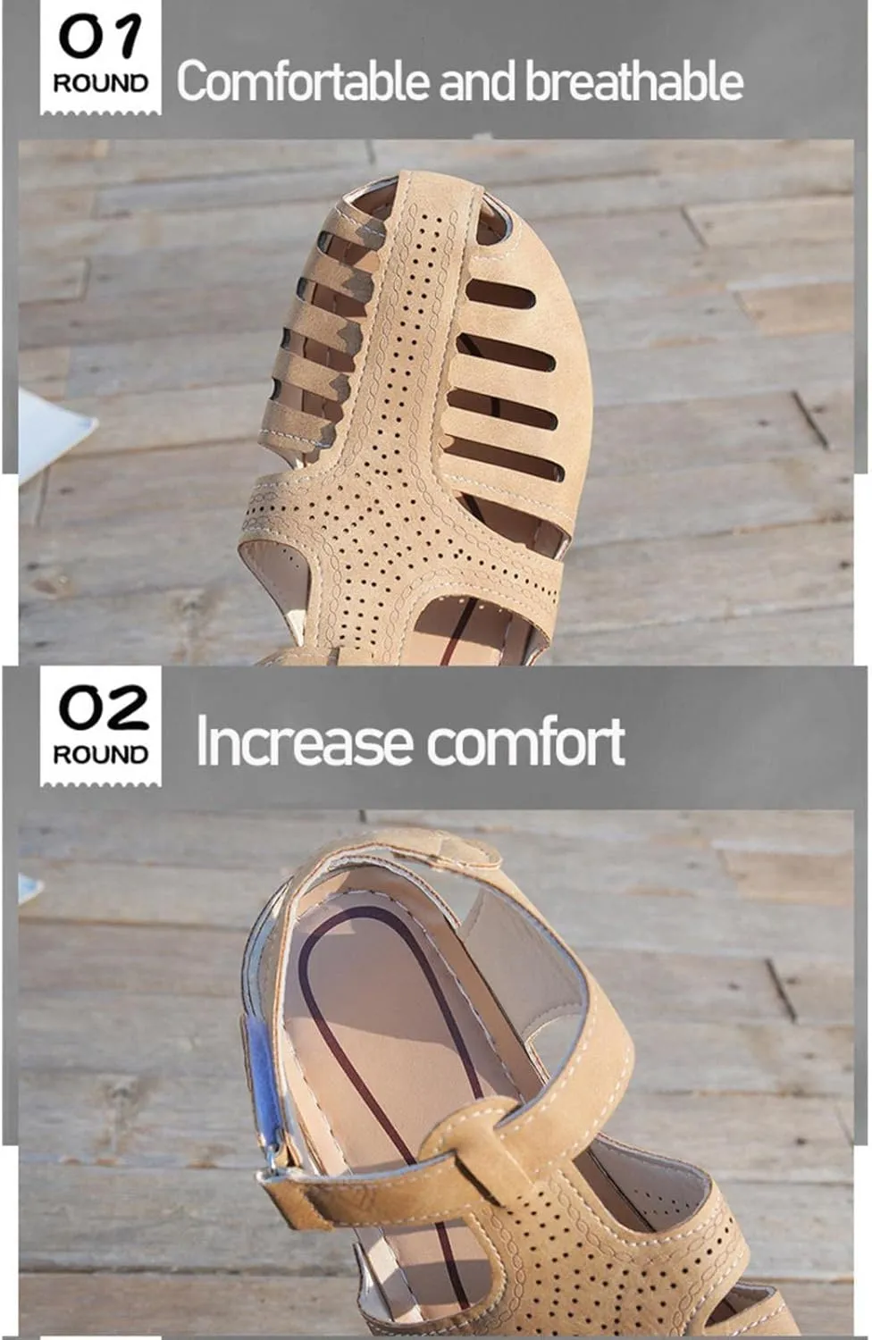 Orthopedic Sandals for Women Sandals Closed Toe Wedge Shoes Dressy Summer Beach Slides Walking Flip Flops for Women Ankle Strap Slip On Platform Sandals Comfortable Womens Orthopedic Sandal