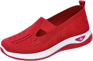 Orthopedic Shoes for Women，Breathable Comfort Wear Orthowear Walking Shoes，Cushionaire Wide Width Sneakers Diabetic Arch Support Sneakers Soft Slip On Shoe Comfortable