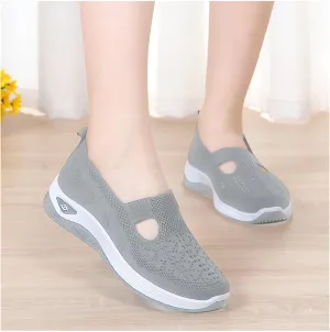 Orthopedic Shoes for Women，Breathable Comfort Wear Orthowear Walking Shoes，Cushionaire Wide Width Sneakers Diabetic Arch Support Sneakers Soft Slip On Shoe Comfortable