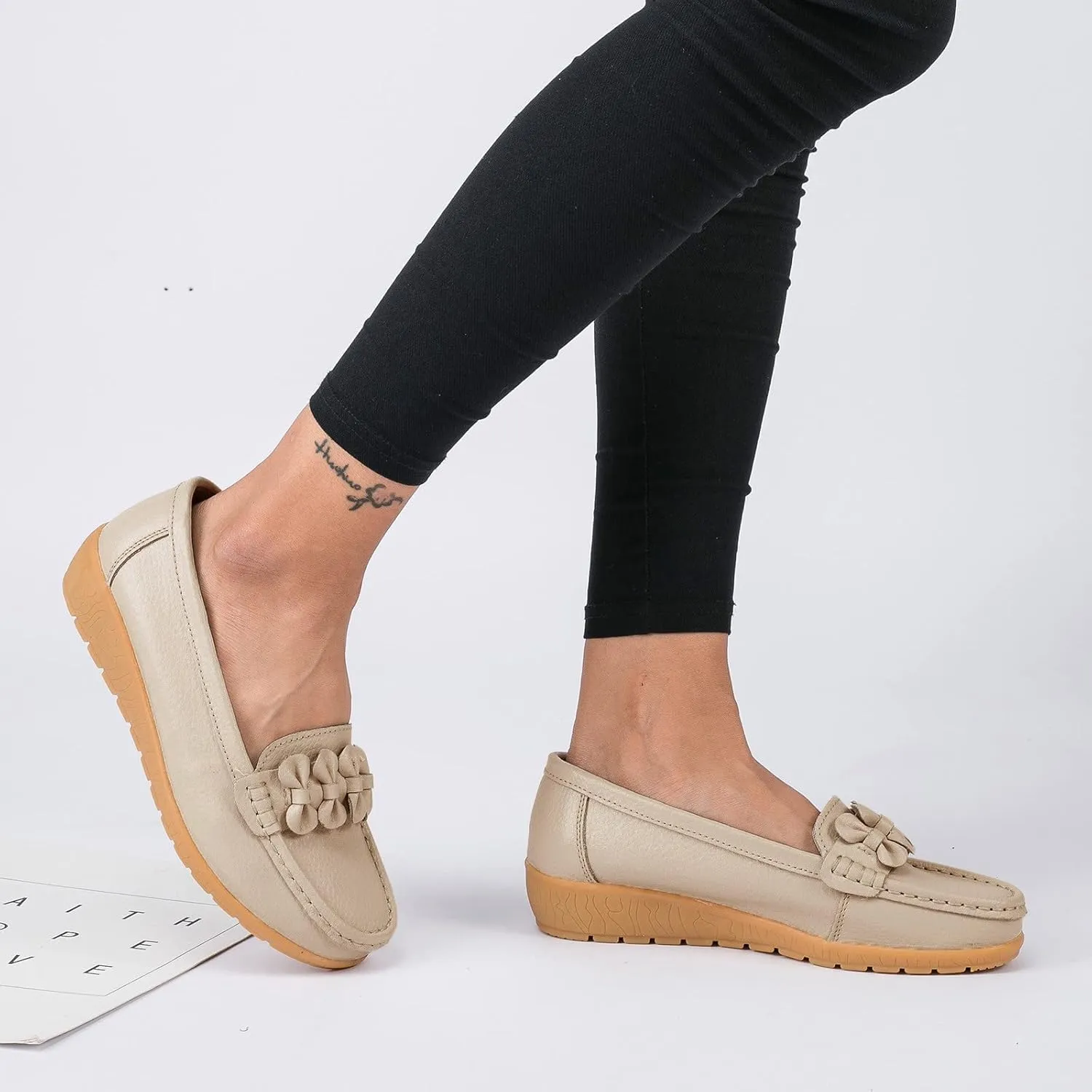 Orthopedic Slip-On Loafers for Women Comfort Dressy Flat Loafers Soft Walking Driving Shoes Business Casual Shoes