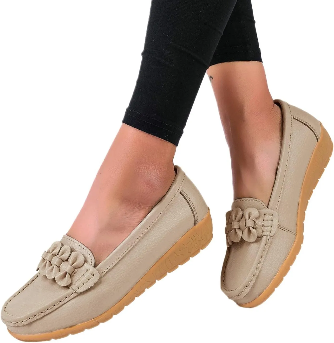 Orthopedic Slip-On Loafers for Women Comfort Dressy Flat Loafers Soft Walking Driving Shoes Business Casual Shoes