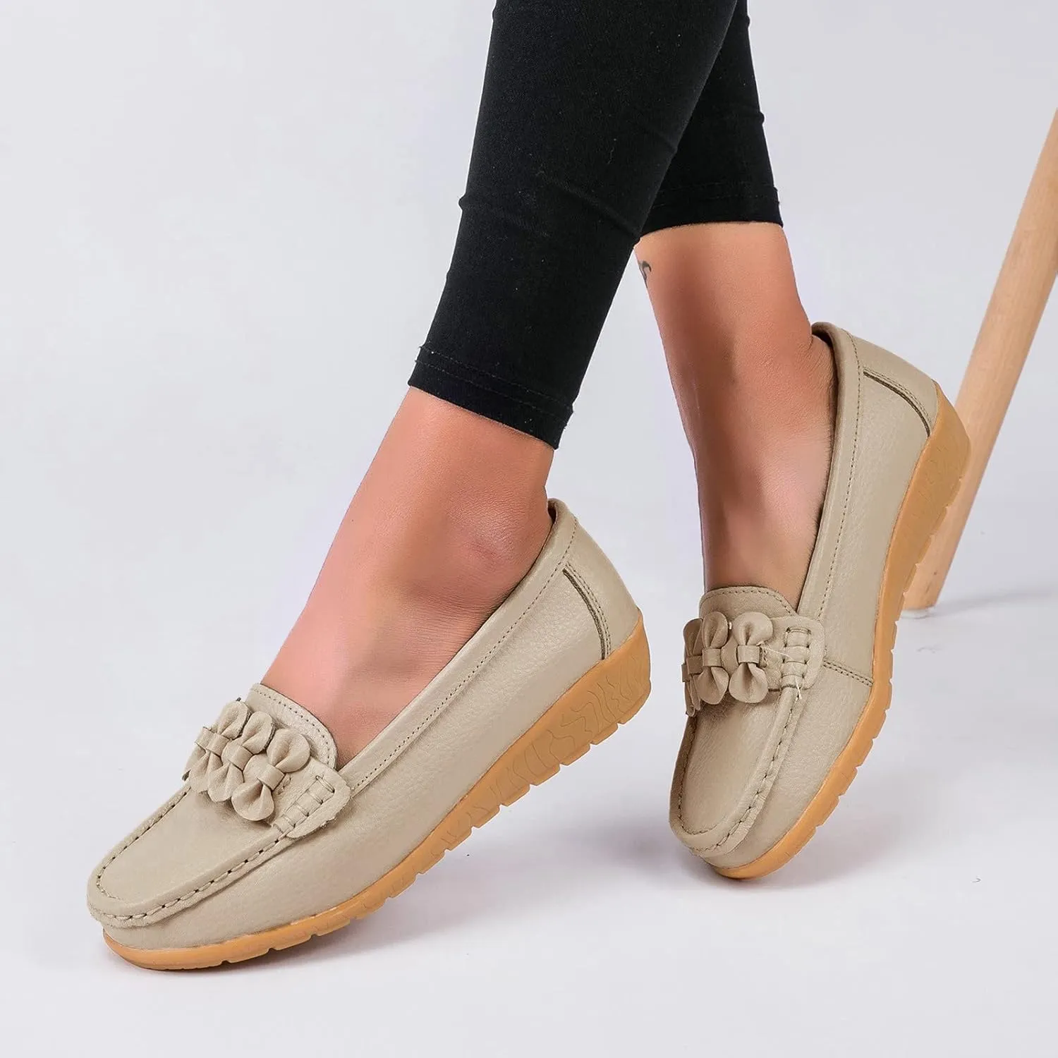 Orthopedic Slip-On Loafers for Women Comfort Dressy Flat Loafers Soft Walking Driving Shoes Business Casual Shoes