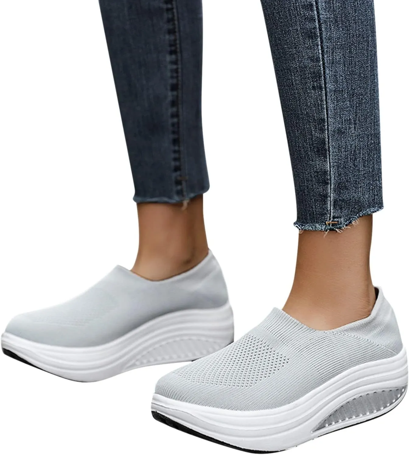 Orthopedic Sneakers for Women Slip On Walking Shoes with Arch Support Comfortable Casual Loafers Plantar Fasciitis Relief Foot Pain Diabetic Swollen Feet