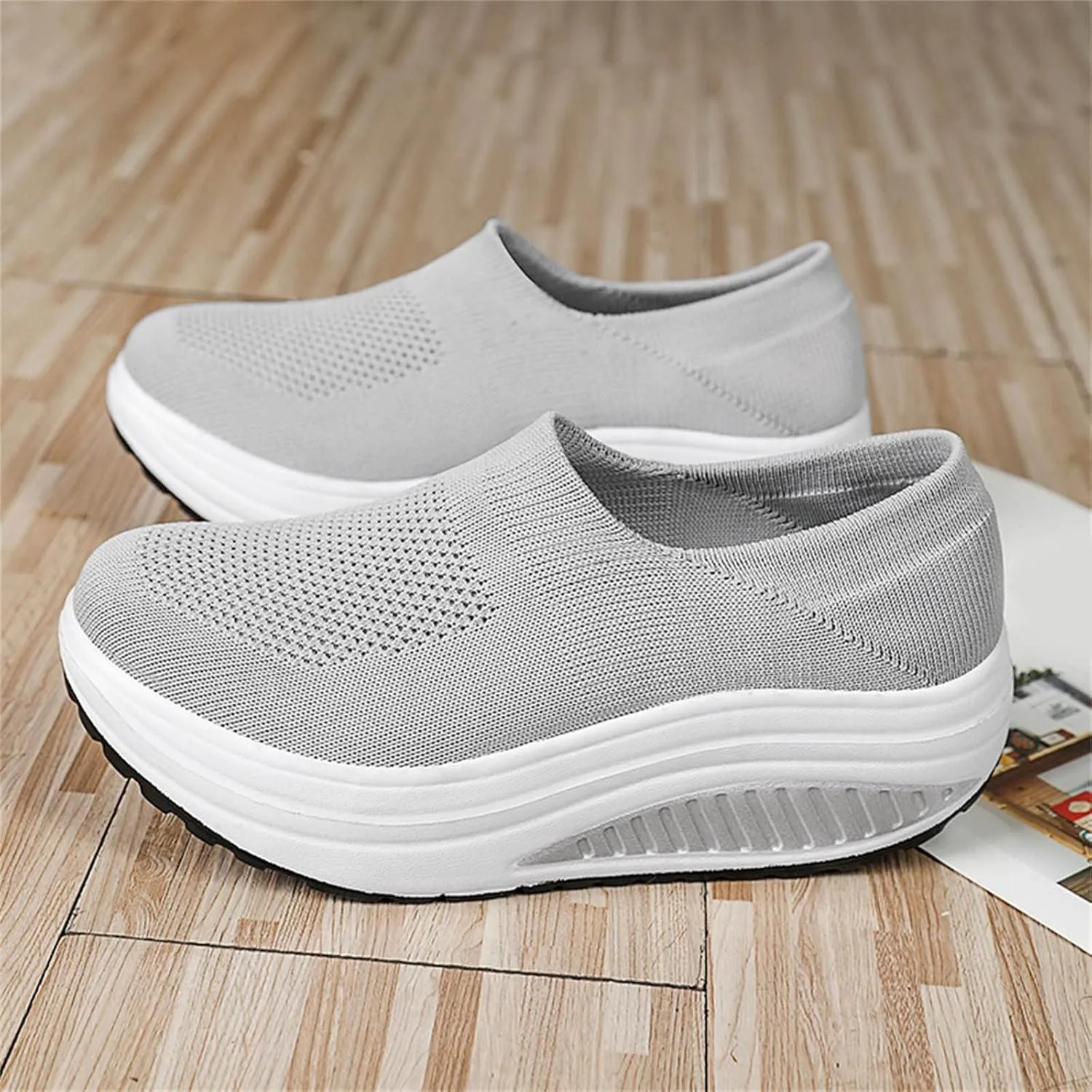 Orthopedic Sneakers for Women Slip On Walking Shoes with Arch Support Comfortable Casual Loafers Plantar Fasciitis Relief Foot Pain Diabetic Swollen Feet
