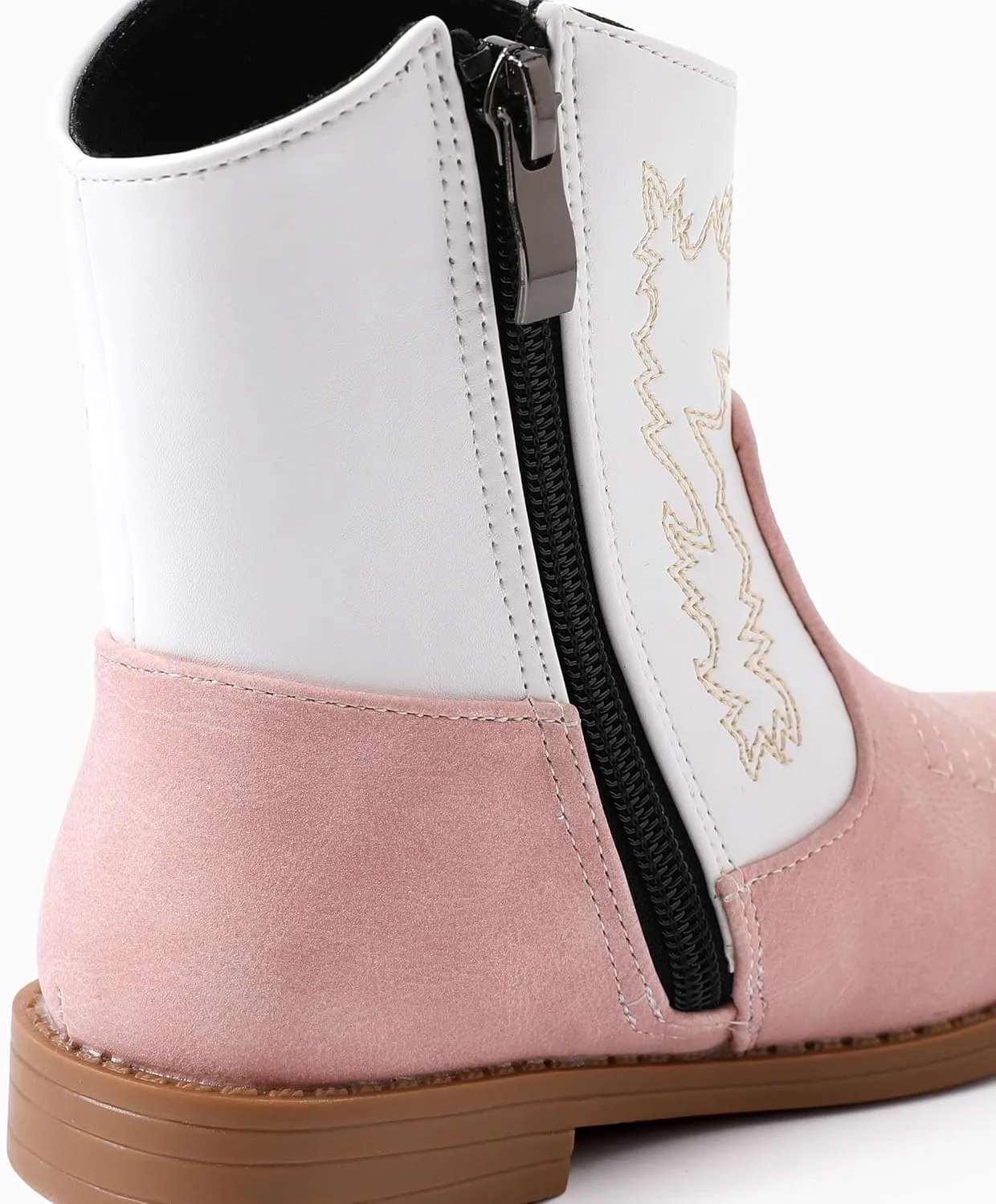 PATPAT Girls Classic Western Cowboy Boots Mid Calf Boots for Little and Big Girls