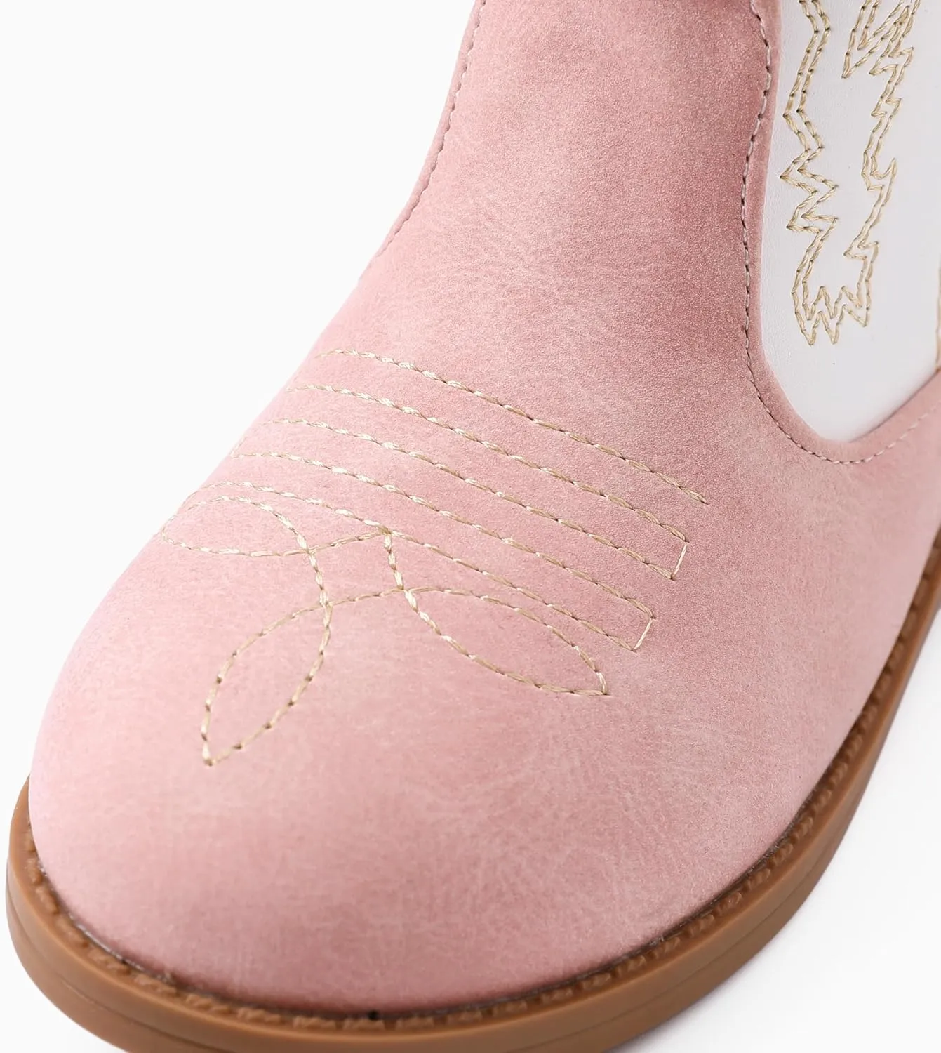 PATPAT Girls Classic Western Cowboy Boots Mid Calf Boots for Little and Big Girls