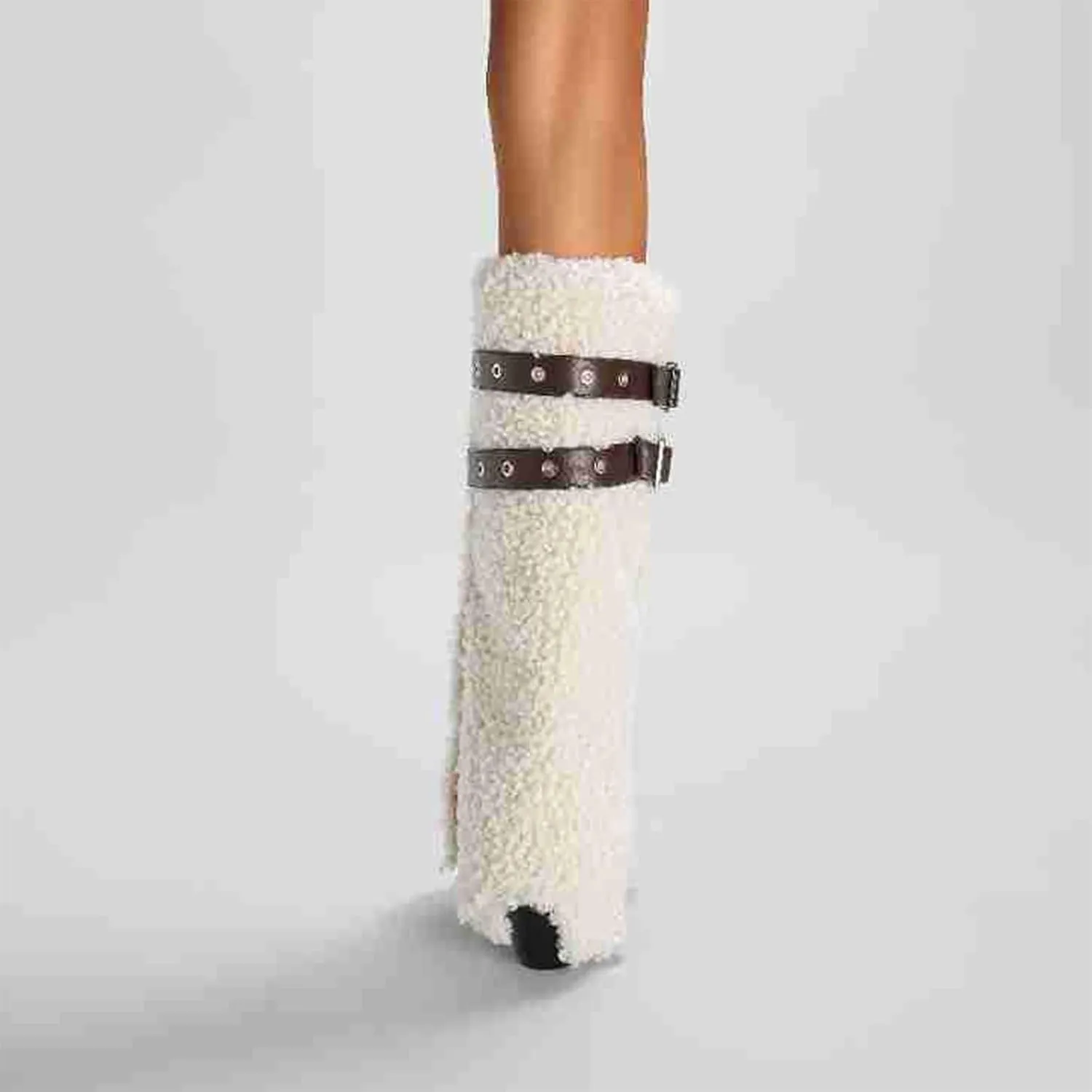 Pointed Toe Thick Heel Boots,Lambskin Boots,Faux Leather Upper,Suitable for a Variety of Occasions,Easy to Match