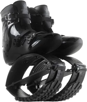 Premium Low Impact Rebound Shoe Fits kangoo Jumps for Extra Calorie Burn, Running, Virtual Fitness Classes (M: 8.5-10 180-200 Lbs, Black/Black)