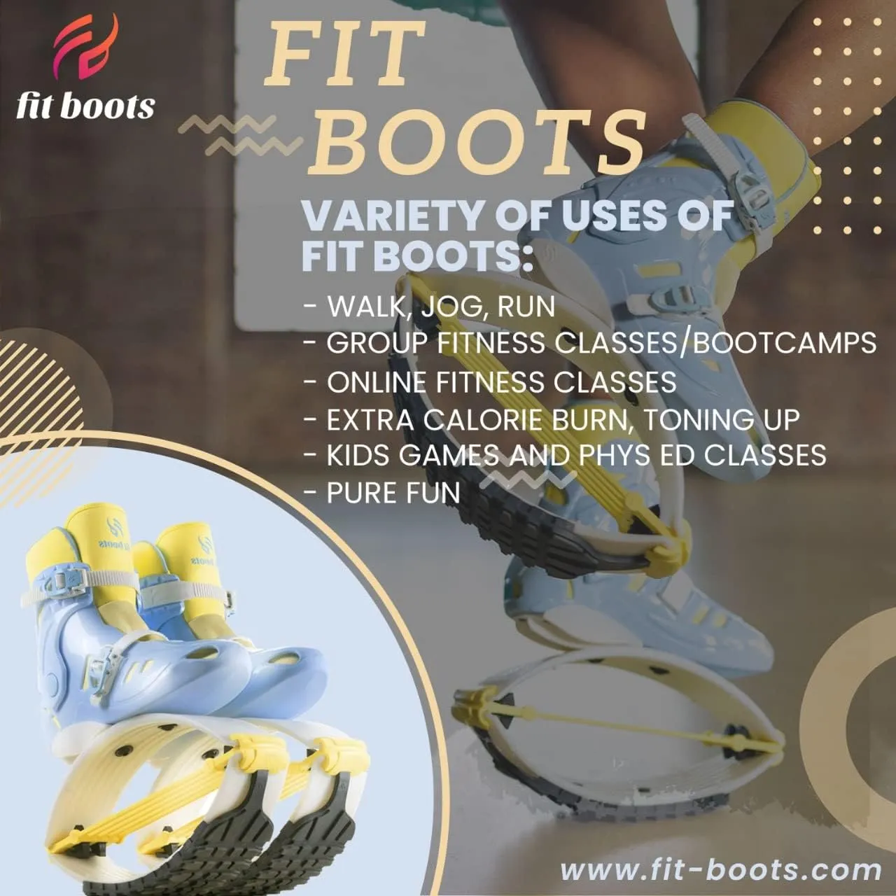 Premium Low Impact Rebound Shoe Fits kangoo Jumps for Extra Calorie Burn, Running, Virtual Fitness Classes