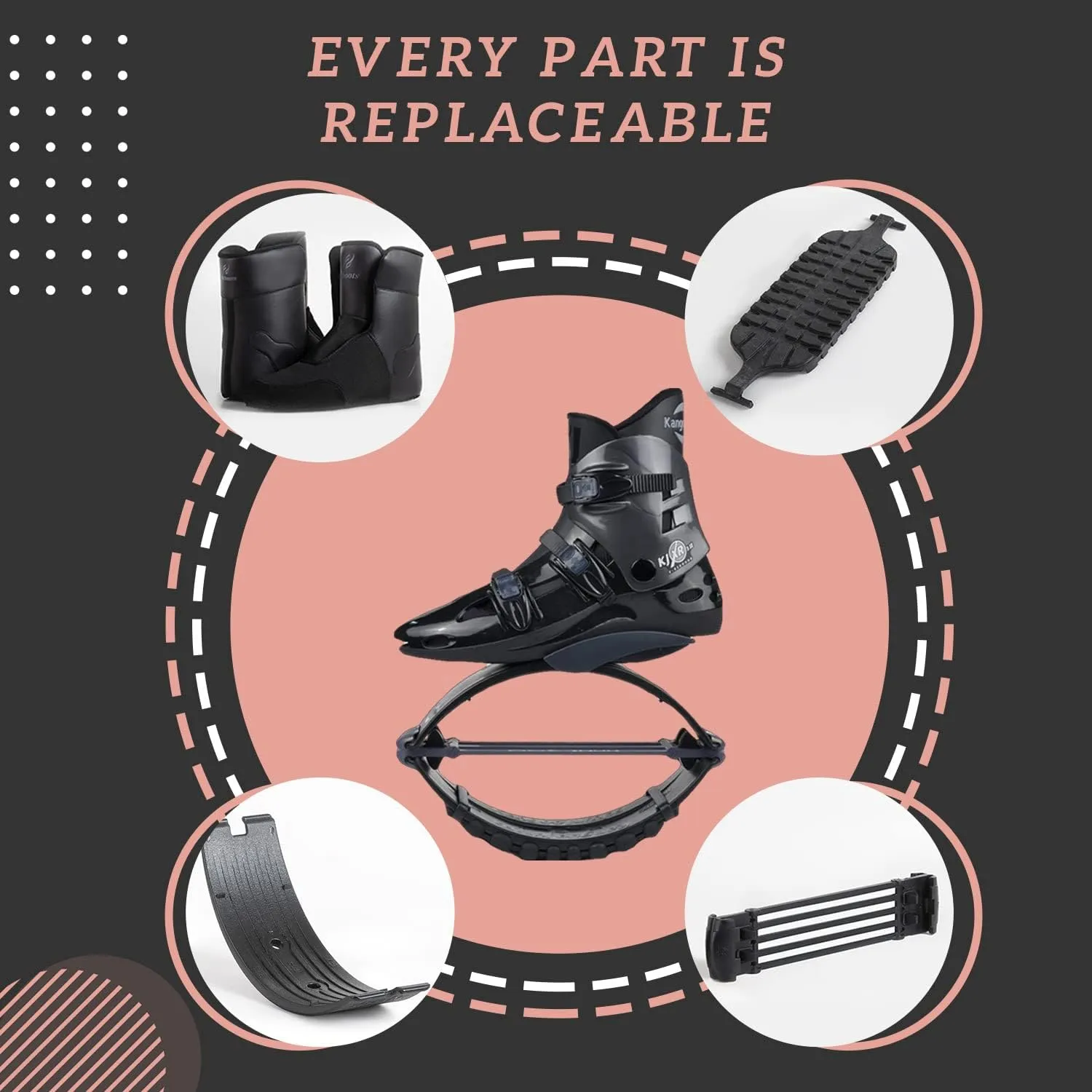 Premium Low Impact Rebound Shoe Fits kangoo Jumps for Extra Calorie Burn, Running, Virtual Fitness Classes