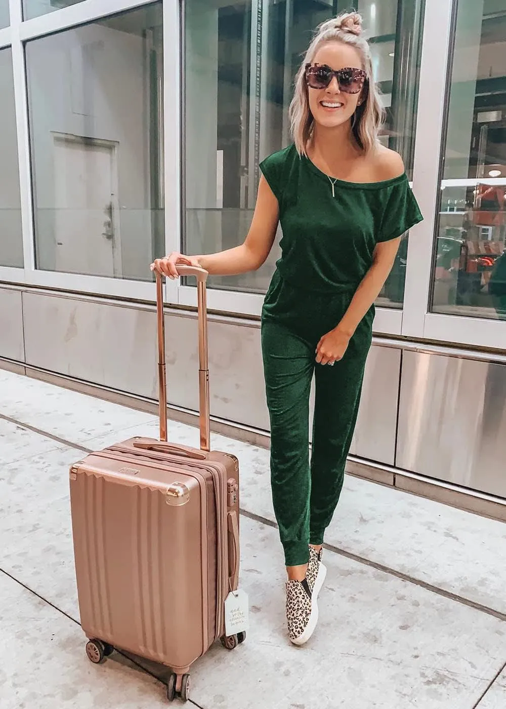 PRETTYGARDEN Jumpsuits for Women 2025 Summer Dressy Off Shoulder Romper Spring Vacation Travel Lounge Outfits Clothes