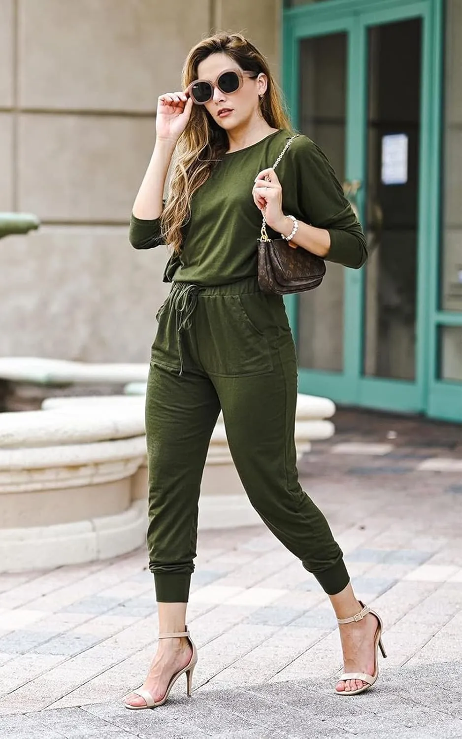 PRETTYGARDEN Women's Spring Fall 2 Piece Lounge Outfit Long Sleeve Crewneck Pullover Tops High Waisted Pants Set Tracksuit