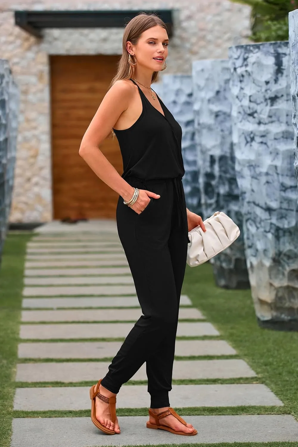 PRETTYGARDEN Womens Summer Casual One Piece Jumpsuits Spaghetti Strap Pants Romper 2025 Spring Vacation Resort Outfits