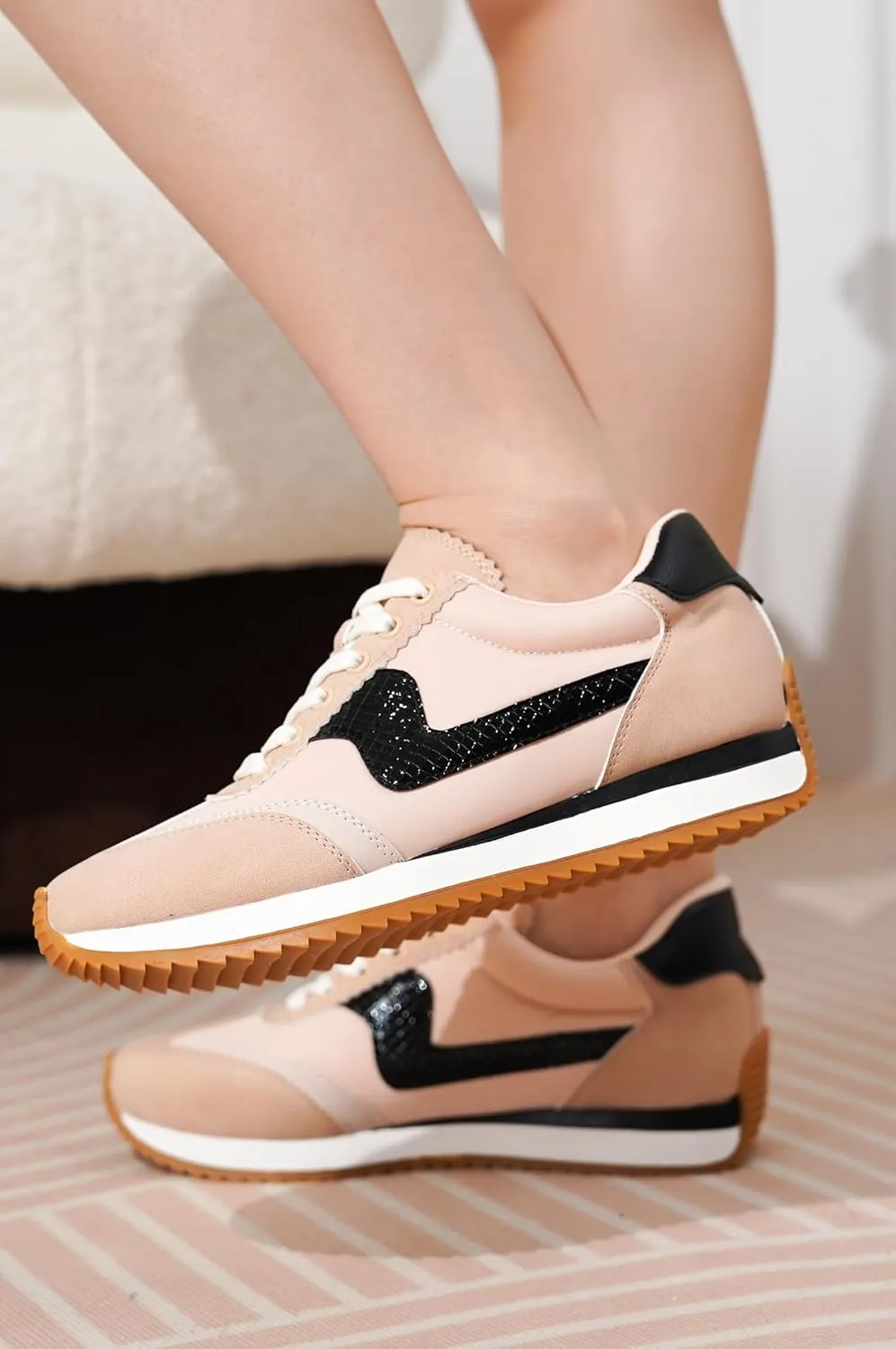Project Cloud Fashion Sneakers for Women - Lace up Memory Foam Insole and Non-Slip Womens Shoes Dressy Casual Spring Shoes (Madison)