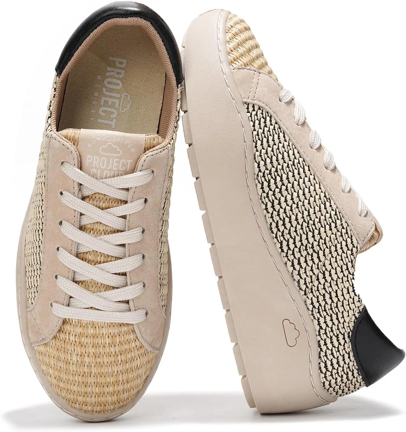 Project Cloud Platform Sneakers for Women - Comfortable Time Off Womens Sneakers - Stylish Lace Up Womens Shoes - Non-Slip Tennis Shoes Women Footwear (Bossy)