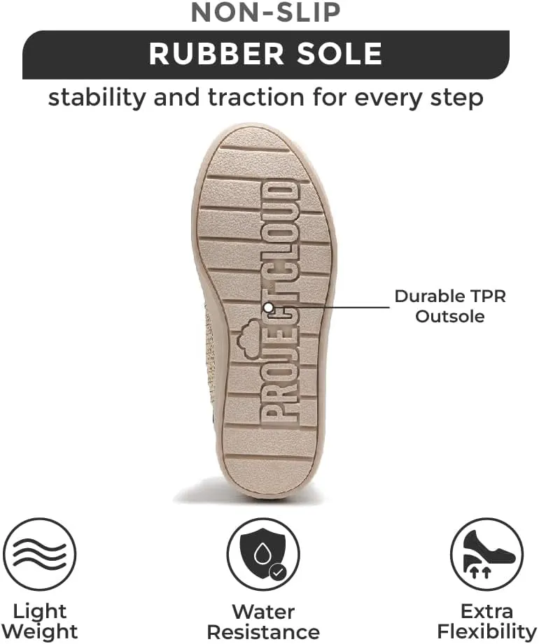 Project Cloud Platform Sneakers for Women - Comfortable Time Off Womens Sneakers - Stylish Lace Up Womens Shoes - Non-Slip Tennis Shoes Women Footwear (Bossy)