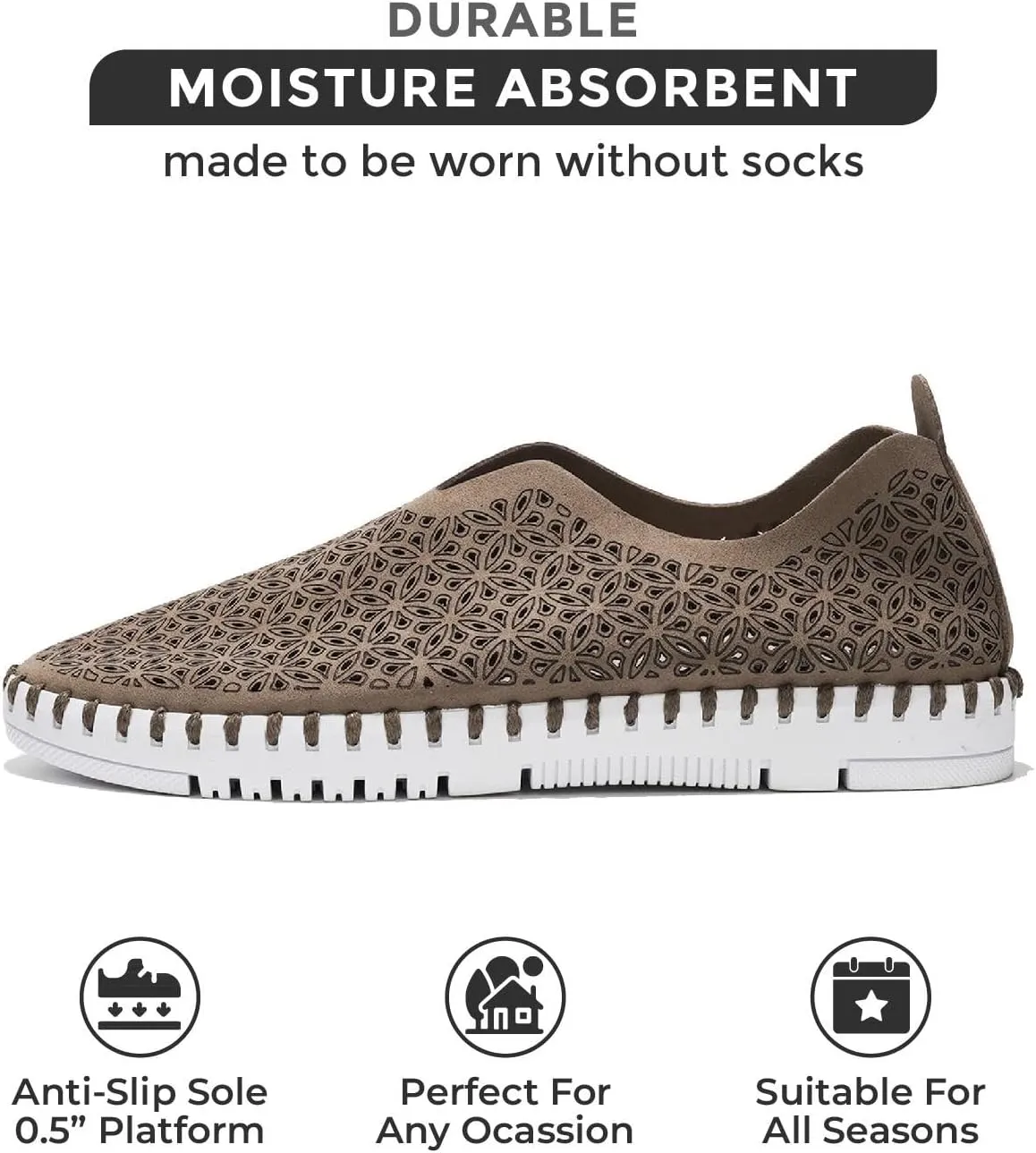 Project Cloud Womens Shoes - Lightweight Summer Loafers for Women with Memory Foam Insole - Breathable Womens Loafers - Perfect Spring Shoes for Women 2025 (Rose)