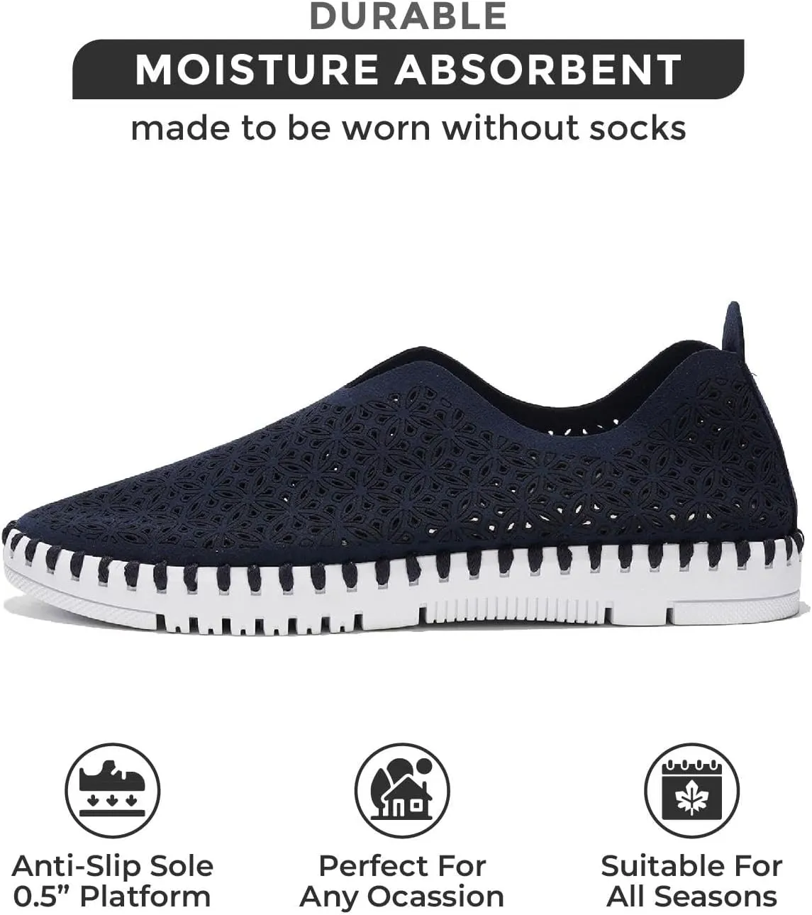 Project Cloud Womens Shoes - Lightweight Summer Loafers for Women with Memory Foam Insole - Breathable Womens Loafers - Perfect Spring Shoes for Women 2025 (Rose)
