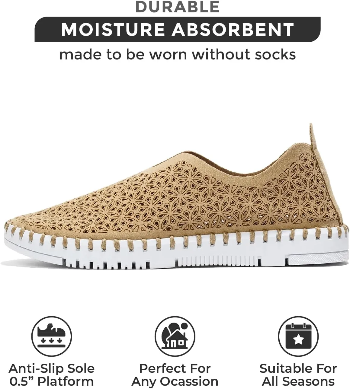 Project Cloud Womens Shoes - Lightweight Summer Loafers for Women with Memory Foam Insole - Breathable Womens Loafers - Perfect Spring Shoes for Women 2025 (Rose)