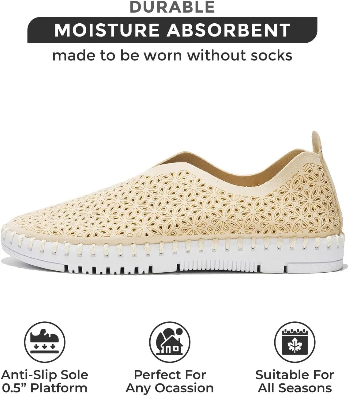 Project Cloud Womens Shoes - Lightweight Summer Loafers for Women with Memory Foam Insole - Breathable Womens Loafers - Perfect Spring Shoes for Women 2025 (Rose)
