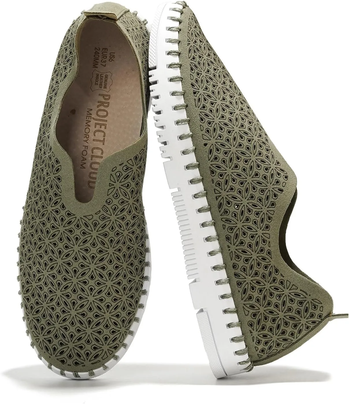 Project Cloud Womens Shoes - Lightweight Summer Loafers for Women with Memory Foam Insole - Breathable Womens Loafers - Perfect Spring Shoes for Women 2025 (Rose)